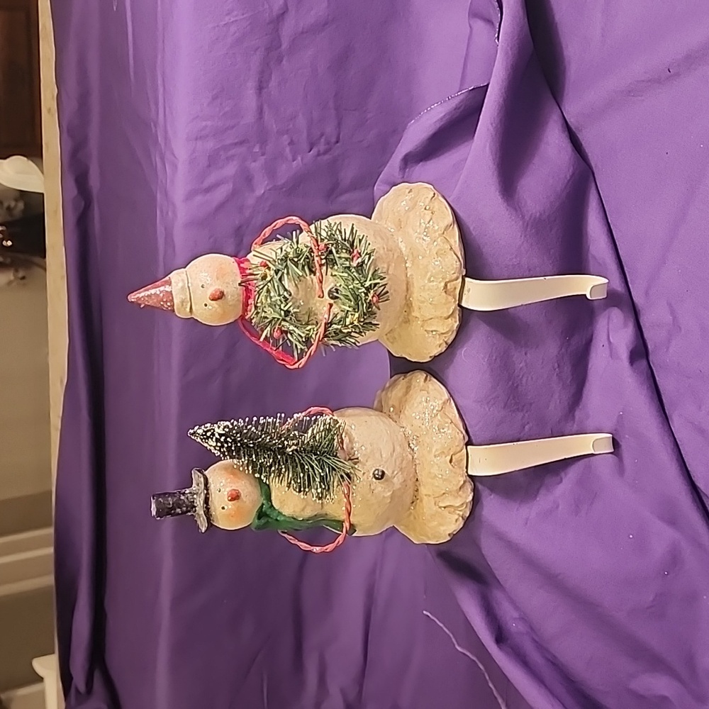 Mr and Mrs Snowman stocking holder***